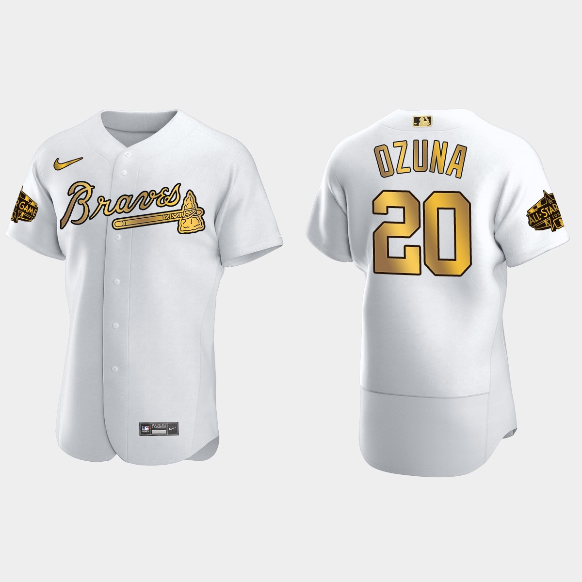 Marcell Ozuna Atlanta Braves 2022 MLB All-Star Game Jersey - White Gold