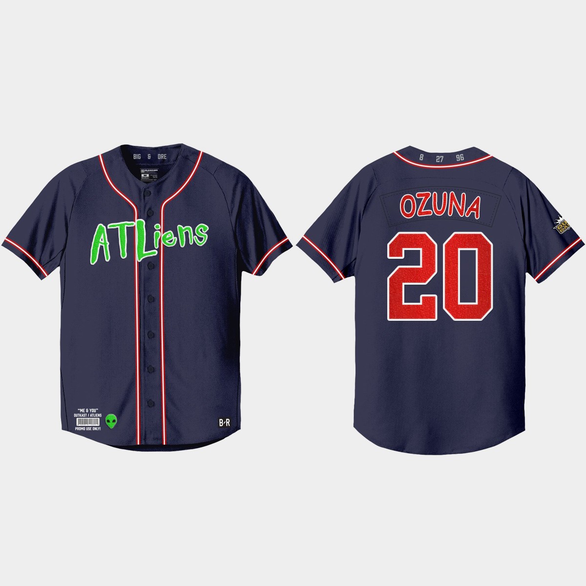 Marcell Ozuna Atlanta Braves 25th Anniversary  Outkast Jersey - Navy