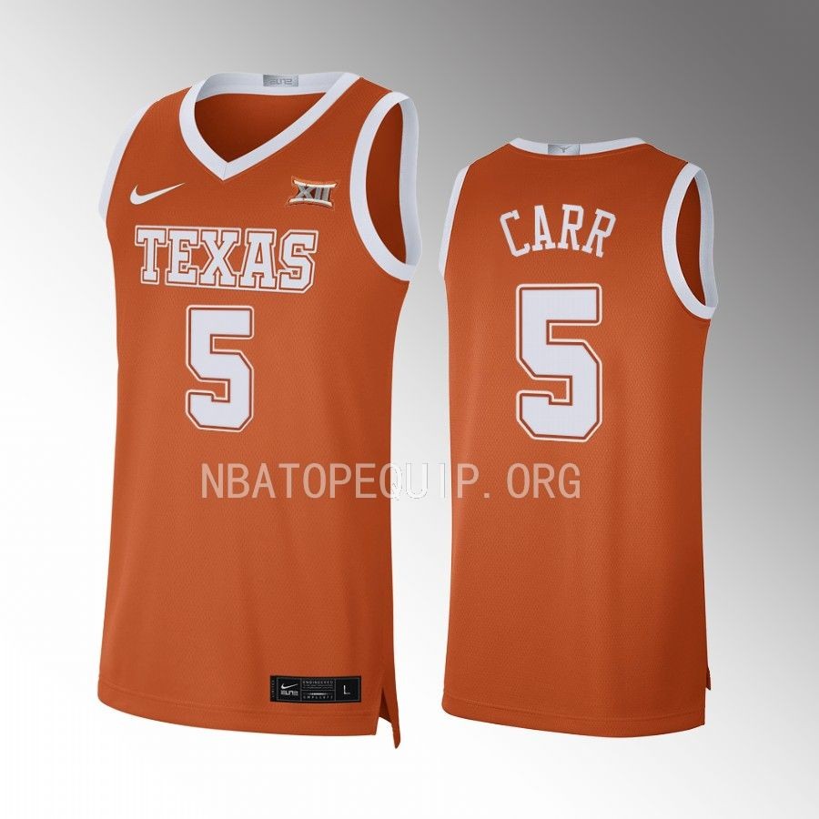 Marcus Carr Texas Longhorns Orange Jersey 2022-23 Limited
