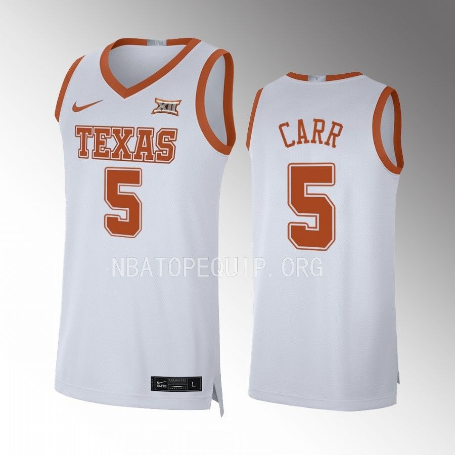 Marcus Carr Texas Longhorns White Jersey 2022-23 Limited
