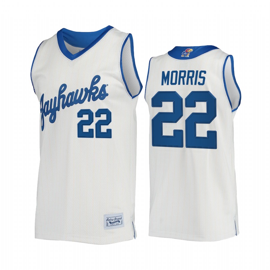 Marcus Morris Jayhawks Cream Jersey Commemorative Classic Retired