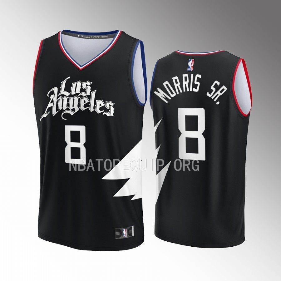 Marcus Morris Sr. Clippers #8 Black Jersey Fast Break Fast Break Player 2022-23 Statement Edition