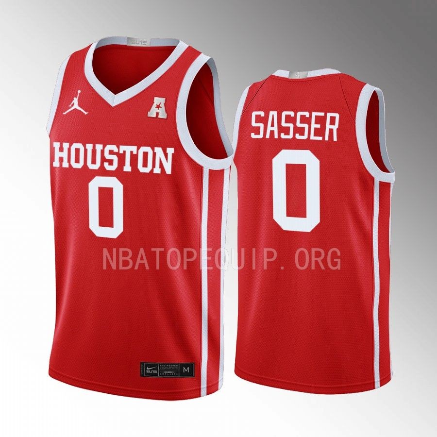 Marcus Sasser Houston Cougars Scarlet Jersey 2022-23 Limited  Away