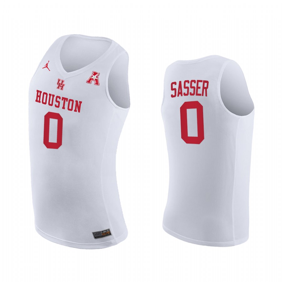 Marcus Sasser Houston Cougars White Jersey Home 2021 March Madness