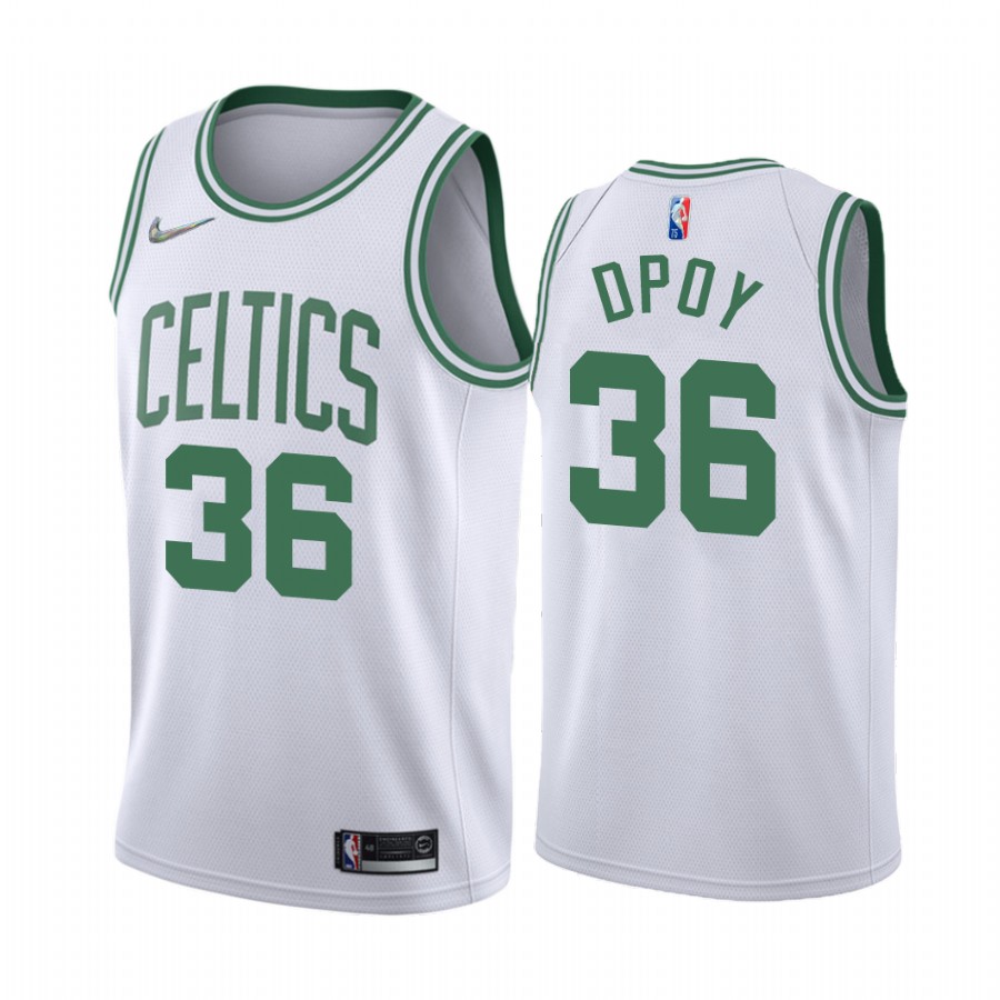 Marcus Smart 2021-22 NBA Defensive Player of the Year Boston Celtics #36 White Jersey Commemorative