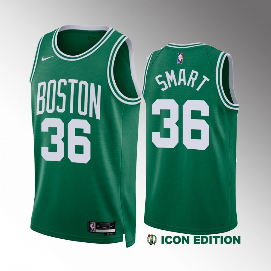 Marcus Smart 2022-23 Boston Celtics Green #36 Icon Edition Jersey Swingman