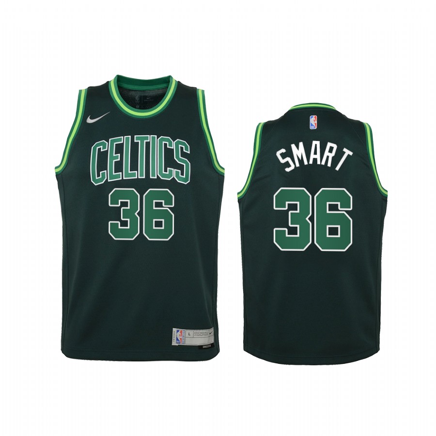 Marcus Smart Boston Celtics 2021 Earned Edition Green Youth Jersey -