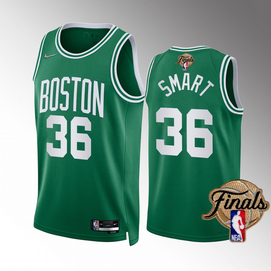 Marcus Smart Boston Celtics 2022 NBA Finals Jersey Green #36 Icon vs Dub