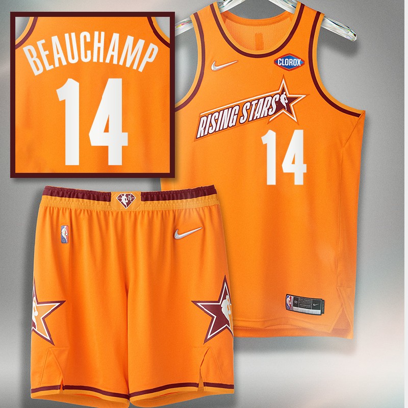 MarJon Beauchamp 2022 NBA Rising Stars NBA-G Jersey Orange Uniform