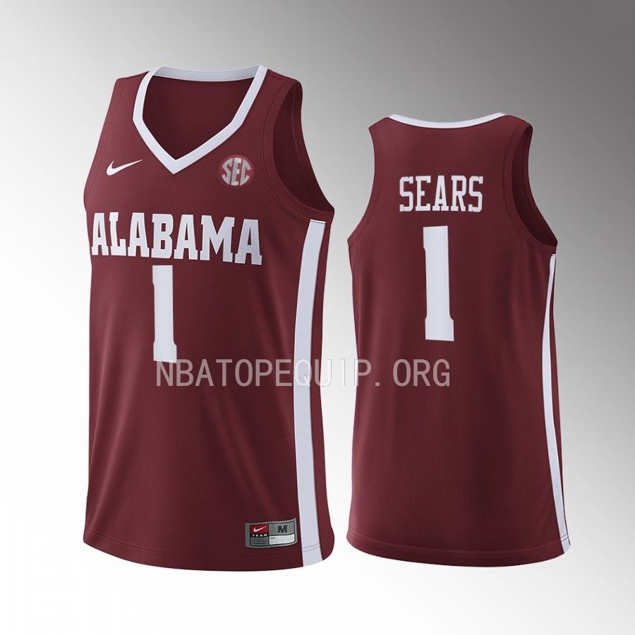 Mark Sears Alabama Crimson Tide Crimson Jersey 2022-23