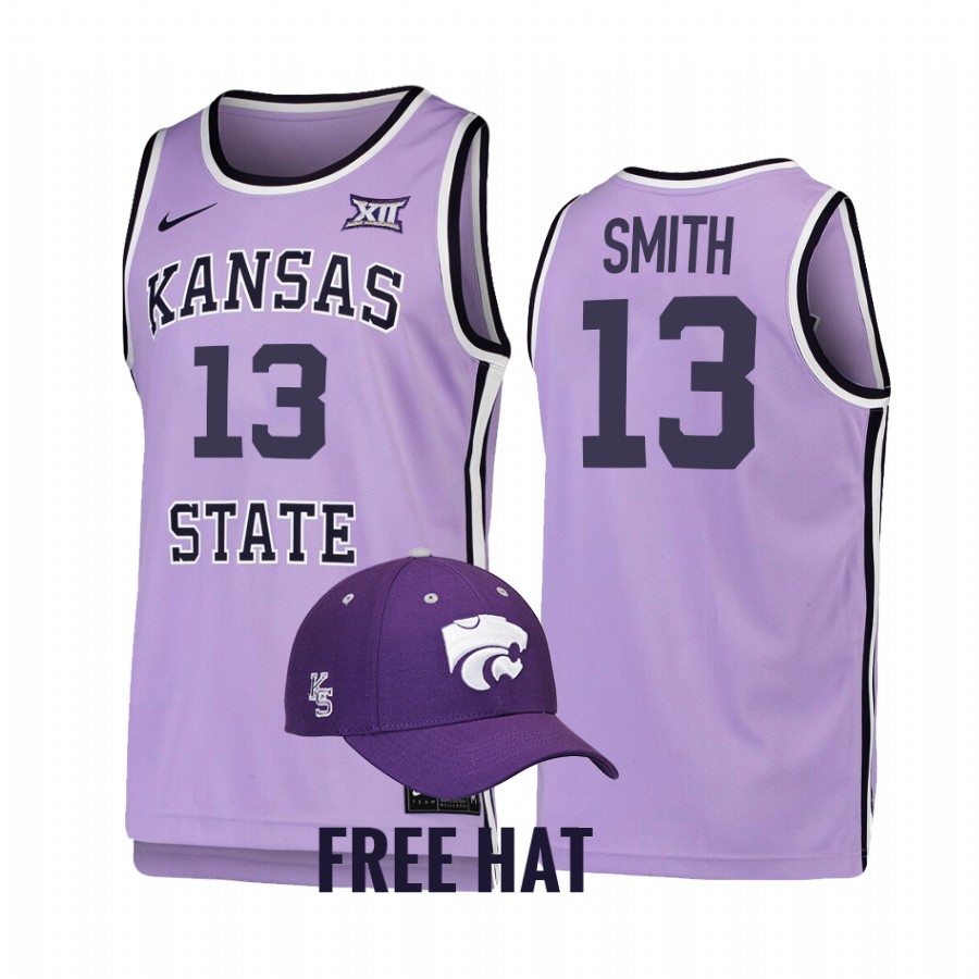 Mark Smith Kansas State Wildcats Purple Jersey 2022 Retro College