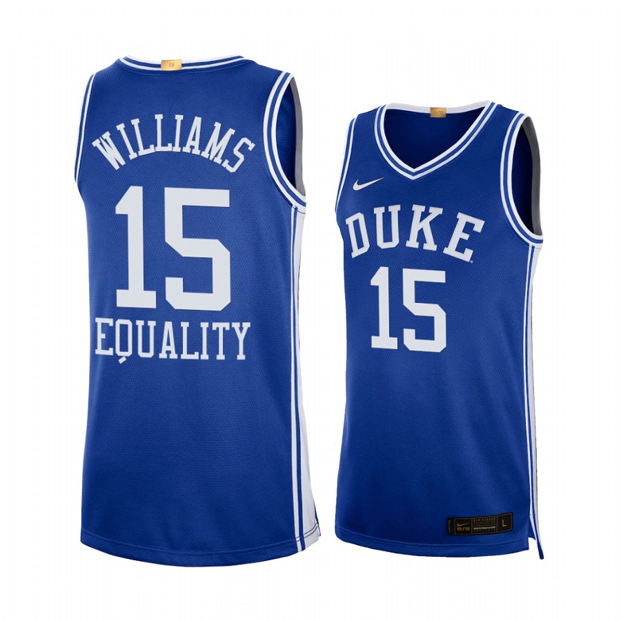 Mark Williams Duke Blue Devils Blue Equality Social Justice Limited 2020-21 Jersey