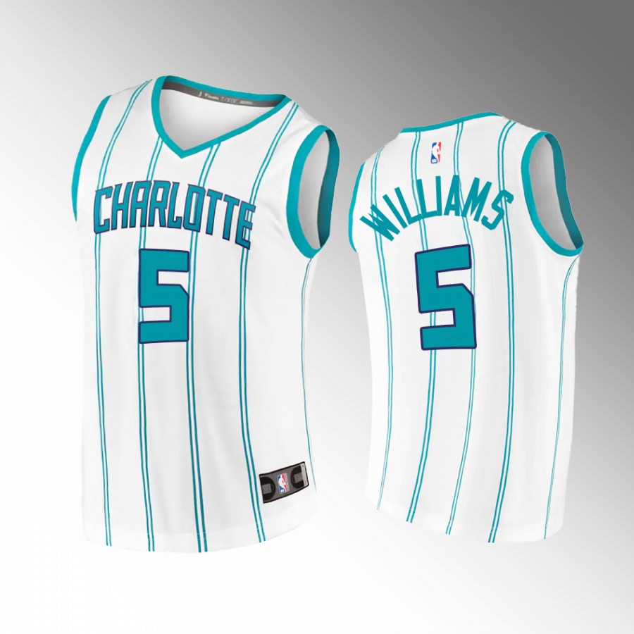 Mark Williams Hornets #5 White Jersey 2022-23  Association Edition