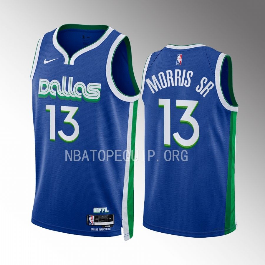 Markieff Morris 2022-23 Dallas Mavericks Blue #13 City Edition Jersey Swingman