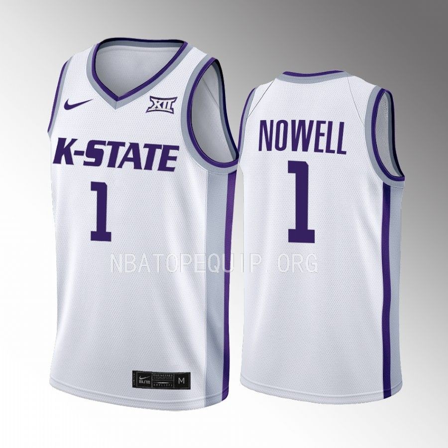 Markquis Nowell Kansas State Wildcats White Jersey 2022-23 College