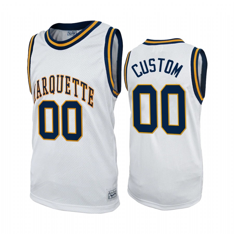 Marquette Golden Eagles Custom Jersey 2022 Commemorative Classic White College  Uniform