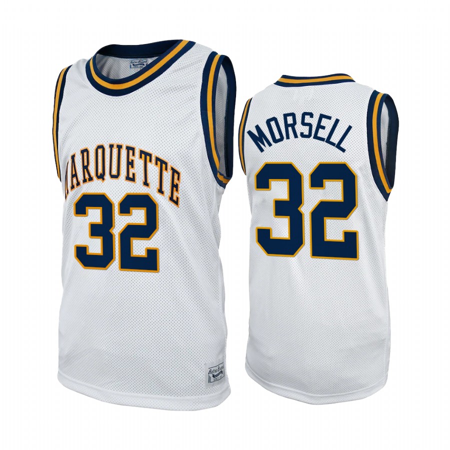Marquette Golden Eagles Darryl Morsell Jersey 2022 Commemorative Classic White College  Uniform