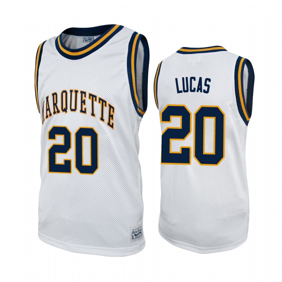 Marquette Golden Eagles Maurice Lucas Alumni Jersey White NCAA