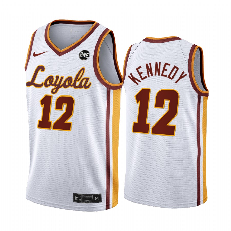 Marquise Kennedy Loyola Ramblers White Jersey 2022 MVC Championship College