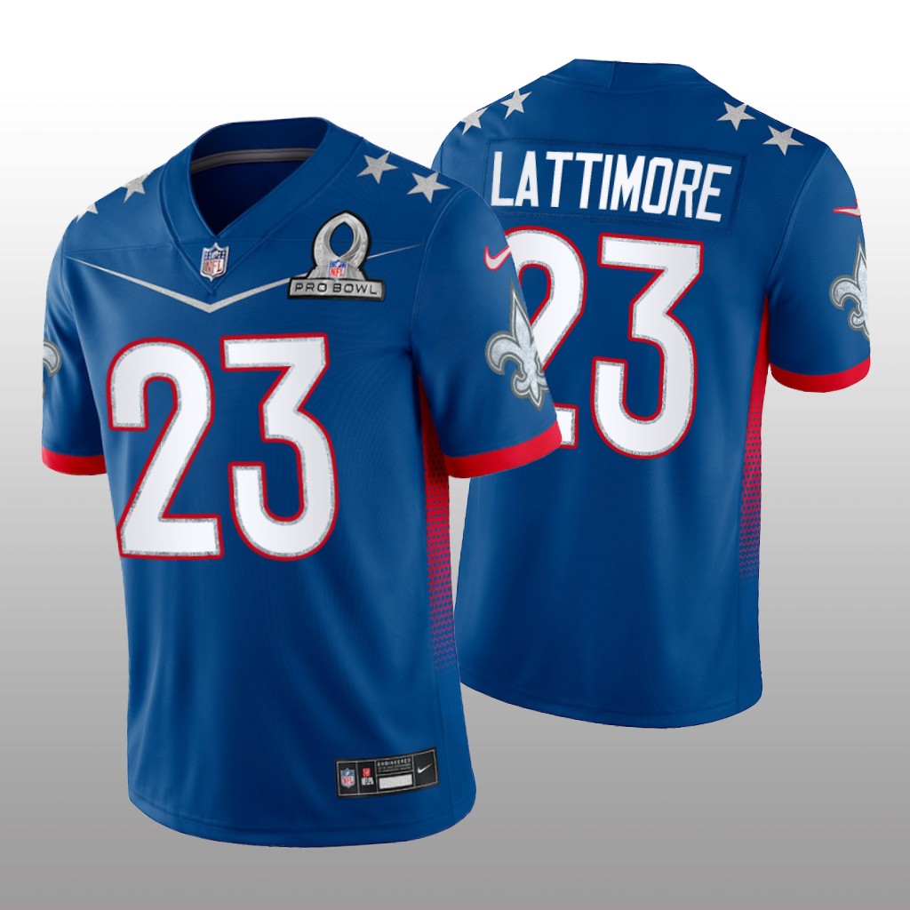 Marshon Lattimore Royal Game Jersey 2022 NFC Pro Bowl - Men's