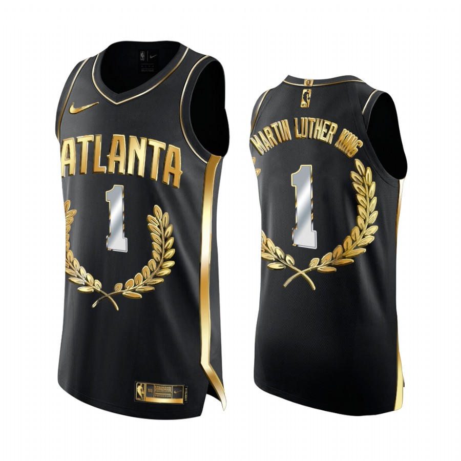 Martin Luther King MLK Day Hawks Special Commemoration Jersey Black
