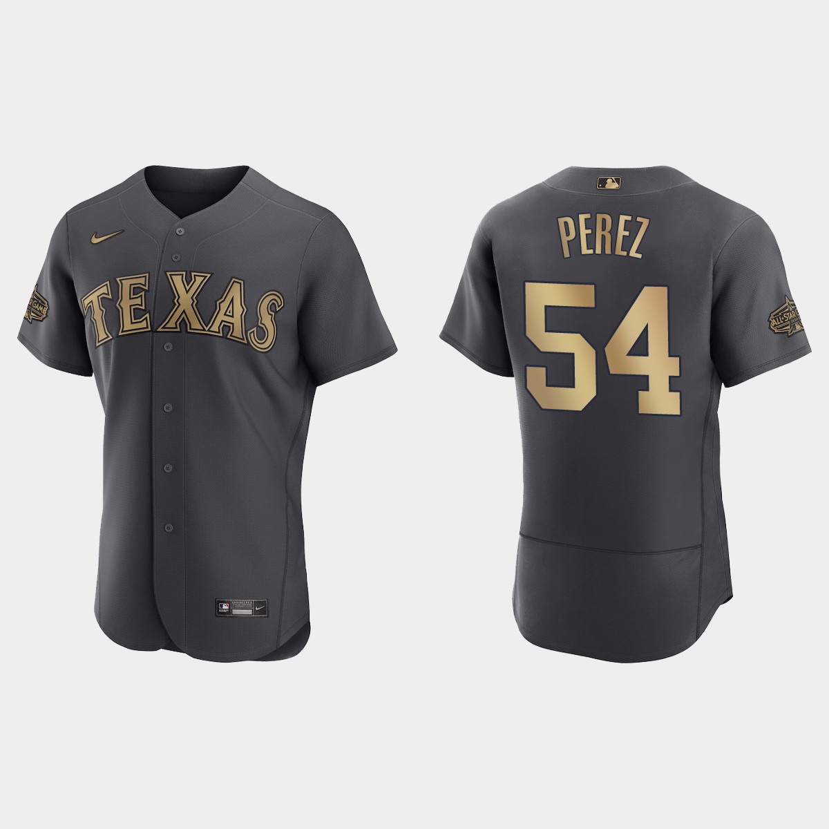 Martin Perez Texas Rangers 2022 MLB All-Star Game Jersey - Charcoal