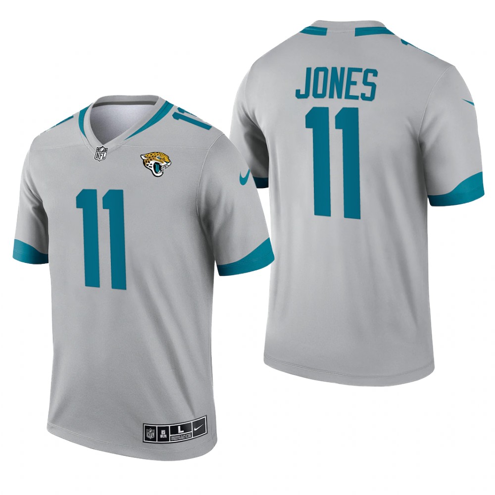 Marvin Jones Jacksonville Jaguars Silver Jersey Inverted Legend - Men's