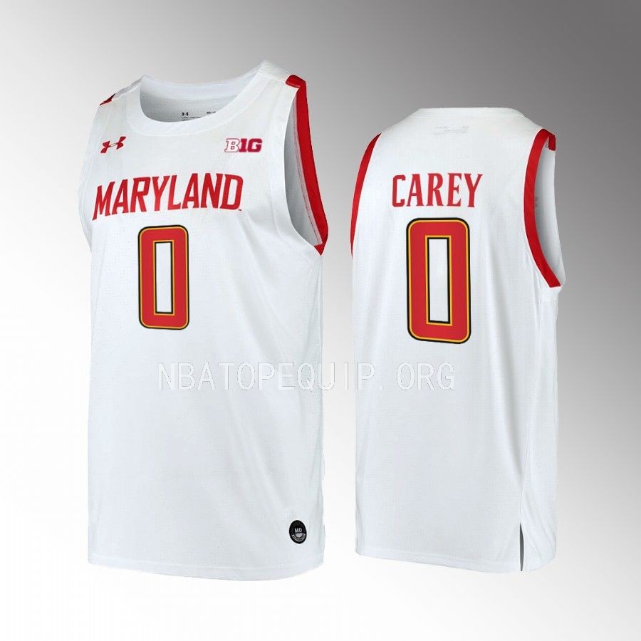 Maryland Terrapins Don Carey Jersey 2022-23 Home  White  Uniform