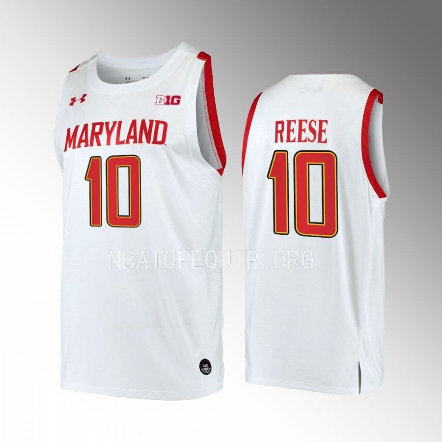 Maryland Terrapins Julian Reese Jersey 2022-23 Home  White  Uniform