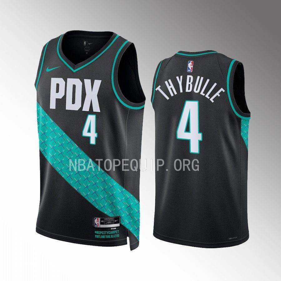Matisse Thybulle 2022-23 Portland Trail Blazers Black #4 City Edition Jersey Swingman