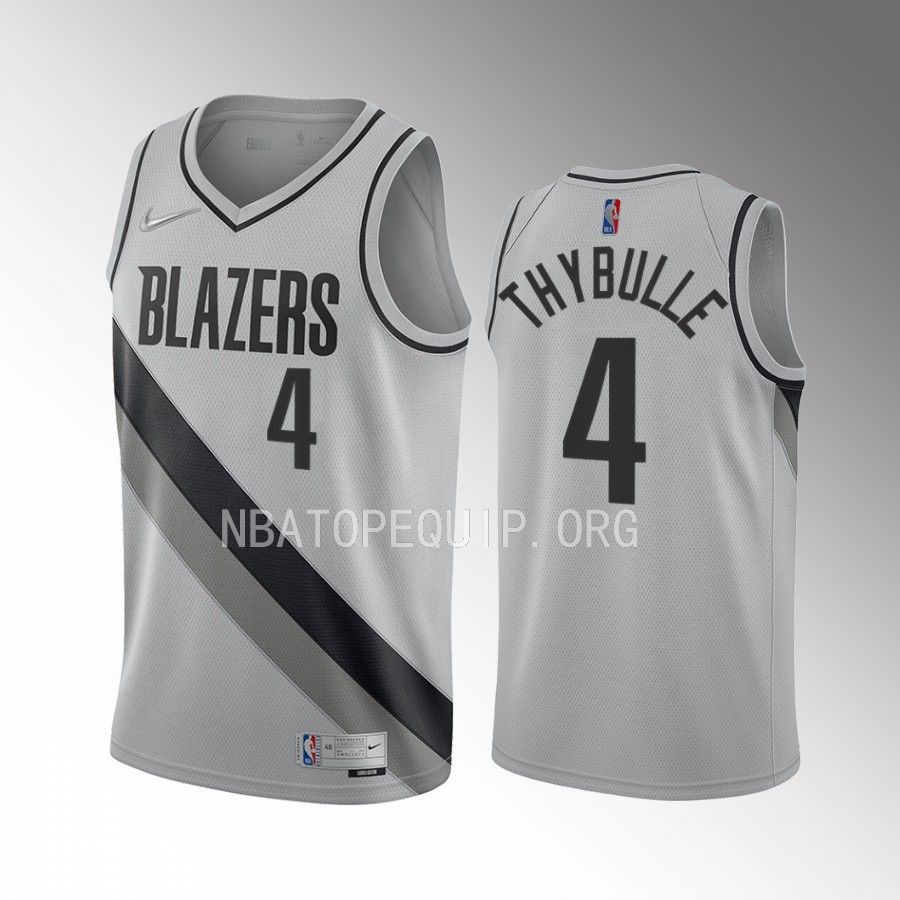 Matisse Thybulle Portland Trail Blazers #4 Grey Jersey Earned Edition 78th Diamond