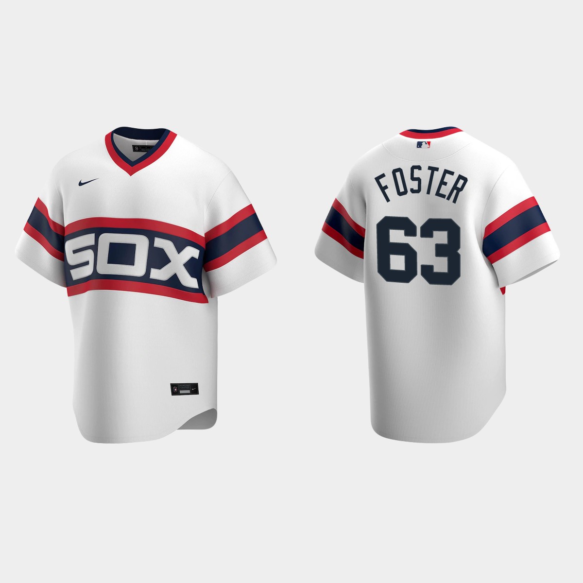 Matt Foster #63 Chicago White Sox Cooperstown Collection Home Jersey - White