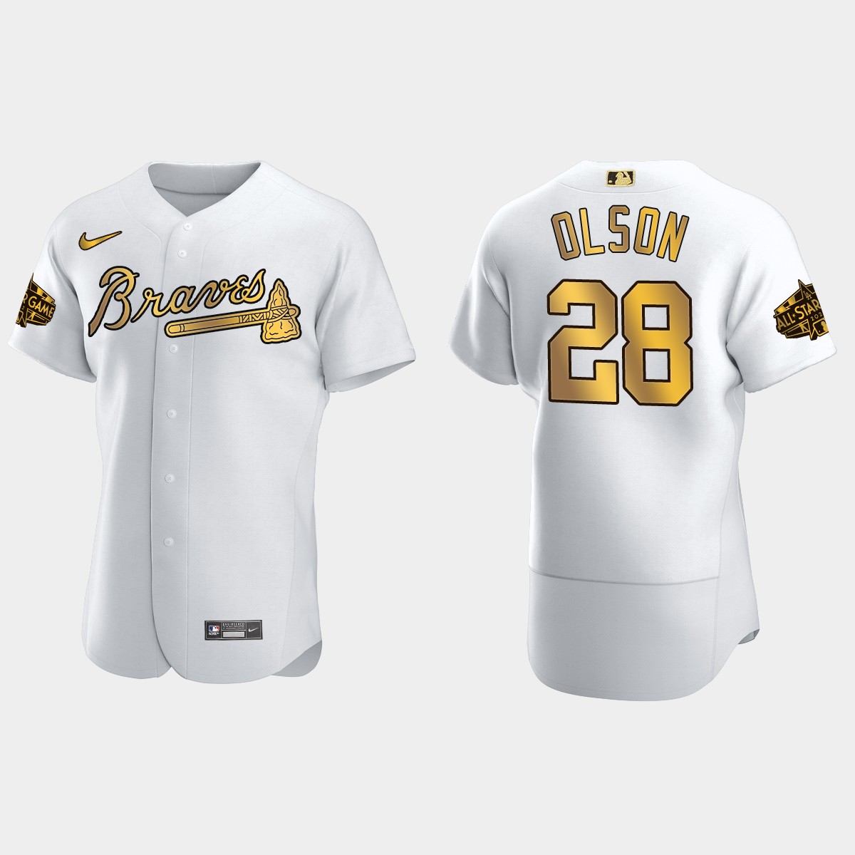 Matt Olson Atlanta Braves 2022 MLB All-Star Game Jersey - White Gold