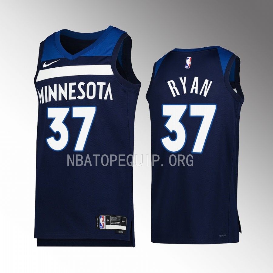 Matt Ryan Minnesota Timberwolves #37 Navy Jersey 2022-23 Icon Edition Swingman