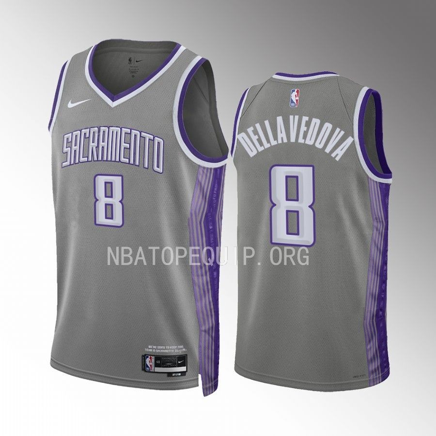 Matthew Dellavedova 2022-23 Sacramento Kings Grey #8 City Edition Jersey Swingman