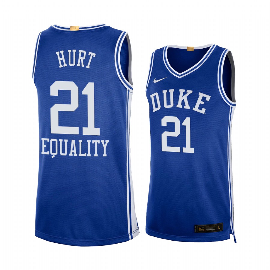 Matthew Hurt Duke Blue Devils Blue Equality Social Justice Limited 2020-21 Jersey