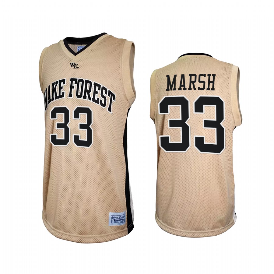 Matthew Marsh Wake Forest Demon Deacons Gold Jersey Retro