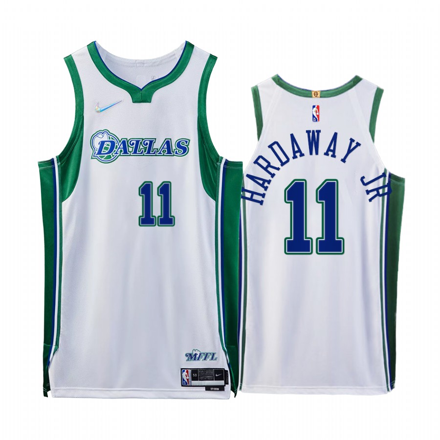 Mavericks #11 Tim Hardaway Jr. White Jersey NBA 75th City Edition 2021-22