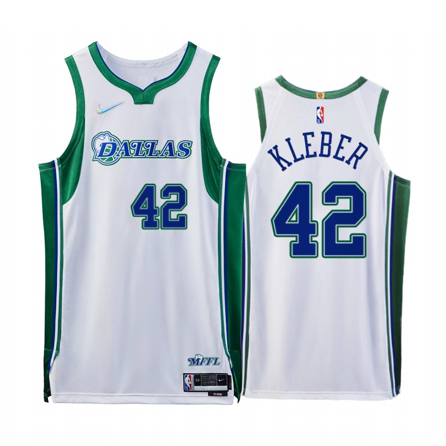 Mavericks #42 Maxi Kleber White Jersey NBA 75th City Edition 2021-22