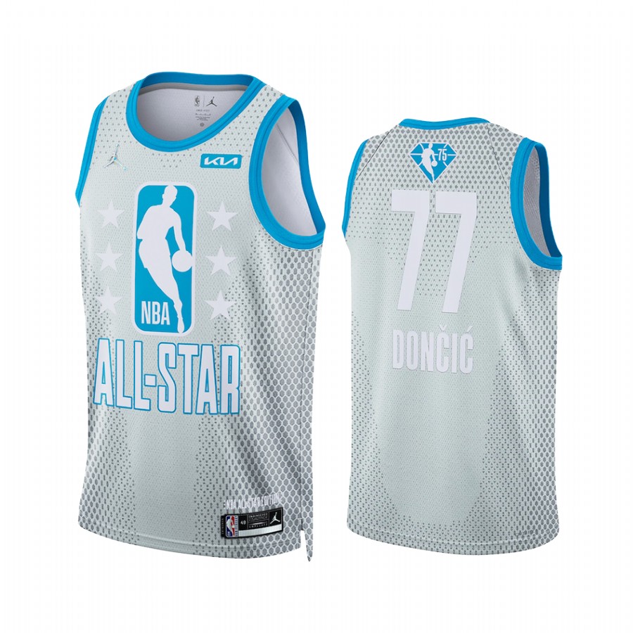 Mavericks Luka Doncic 2022 NBA All-Star Jersey Gray Reserves Uniform