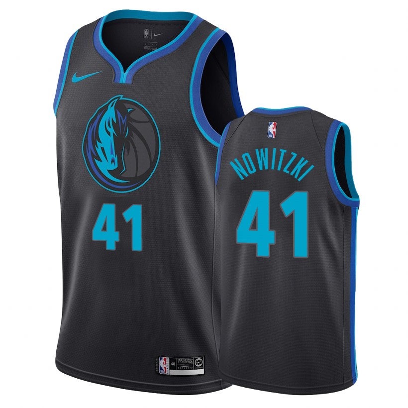 Mavericks Male Dirk Nowitzki #41 2018-19 City Edition Black Jersey