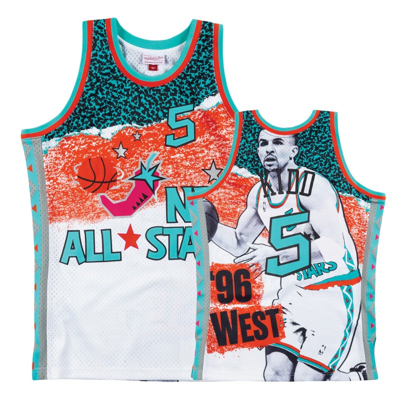 Mavericks Men's Jason Kidd #5 All-Star Image Jersey - White