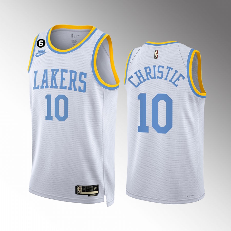 Max Christie 2022-23 Los Angeles Lakers White #10 Classic Edition Jersey Swingman