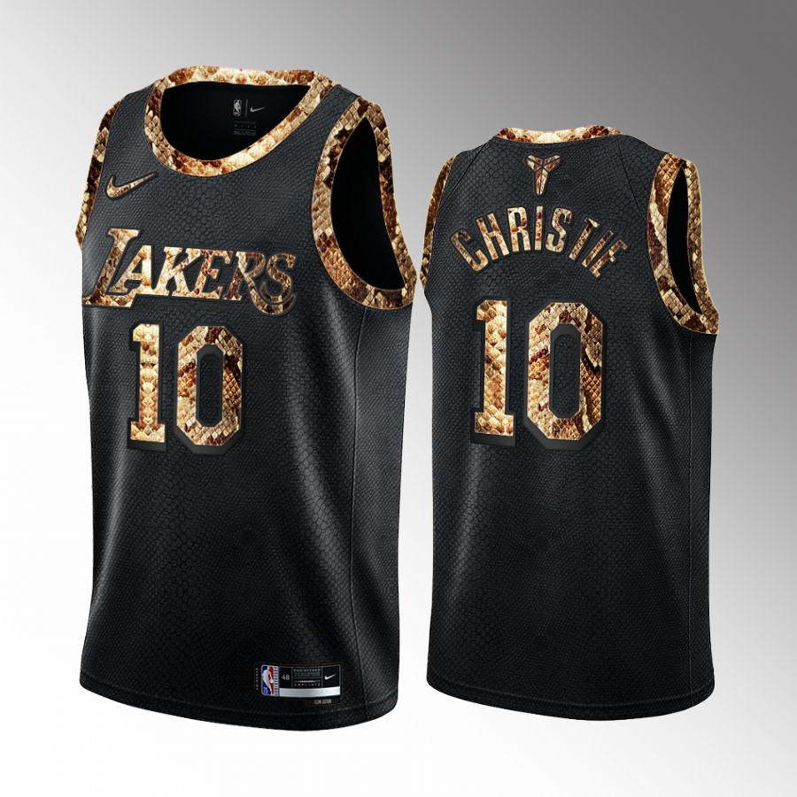 Max Christie Los Angeles Lakers Black Python Skin Jersey Limited Edition