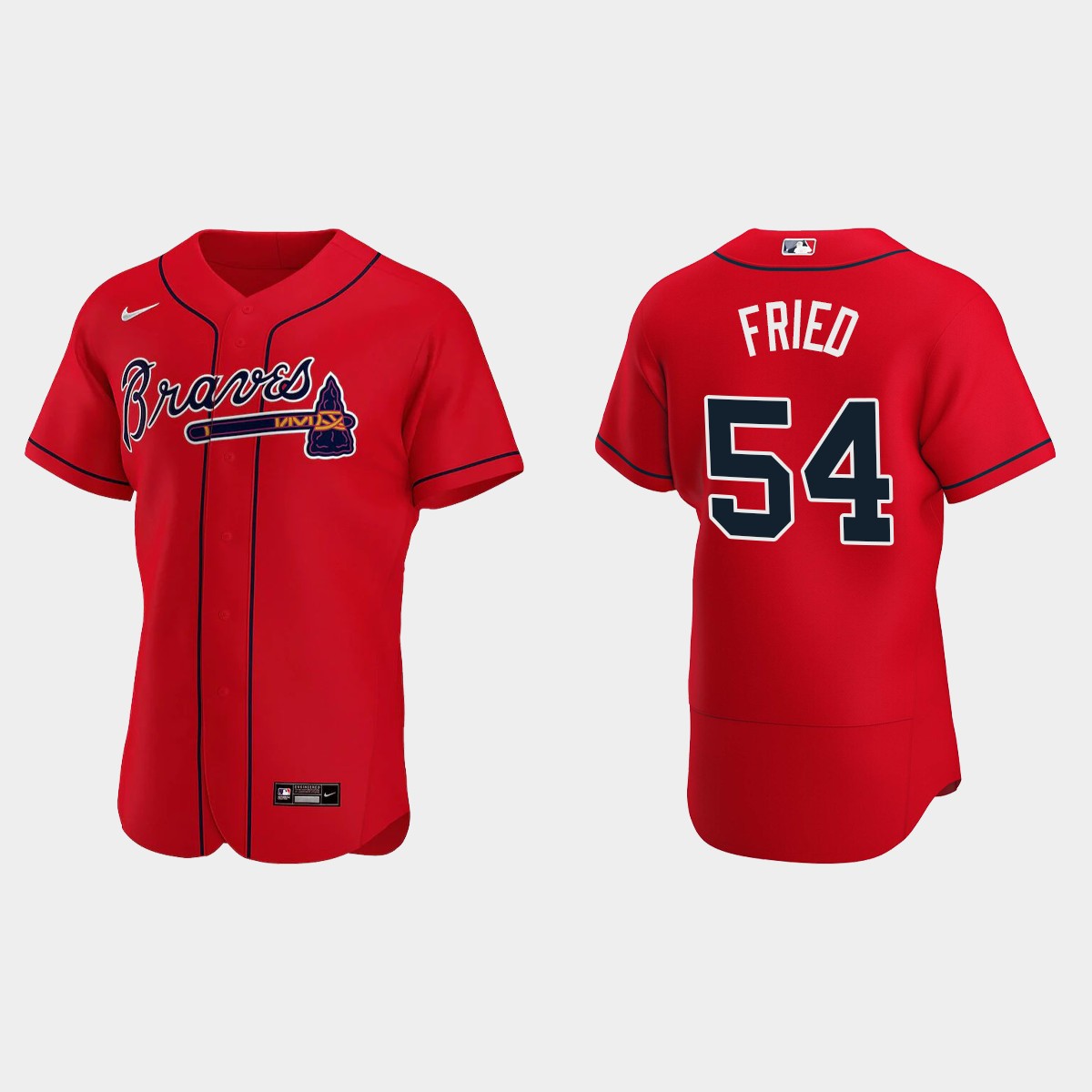 Max Fried #54 Atlanta Braves 2020 Alternate Team Jersey - Red