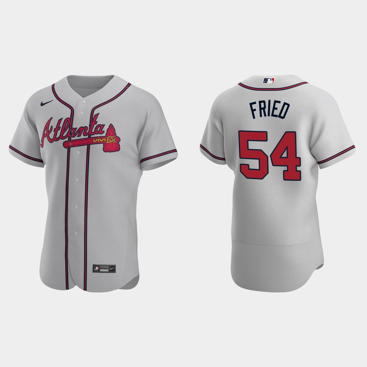 Max Fried #54 Atlanta Braves 2020 RoadTeam Jersey - Gray