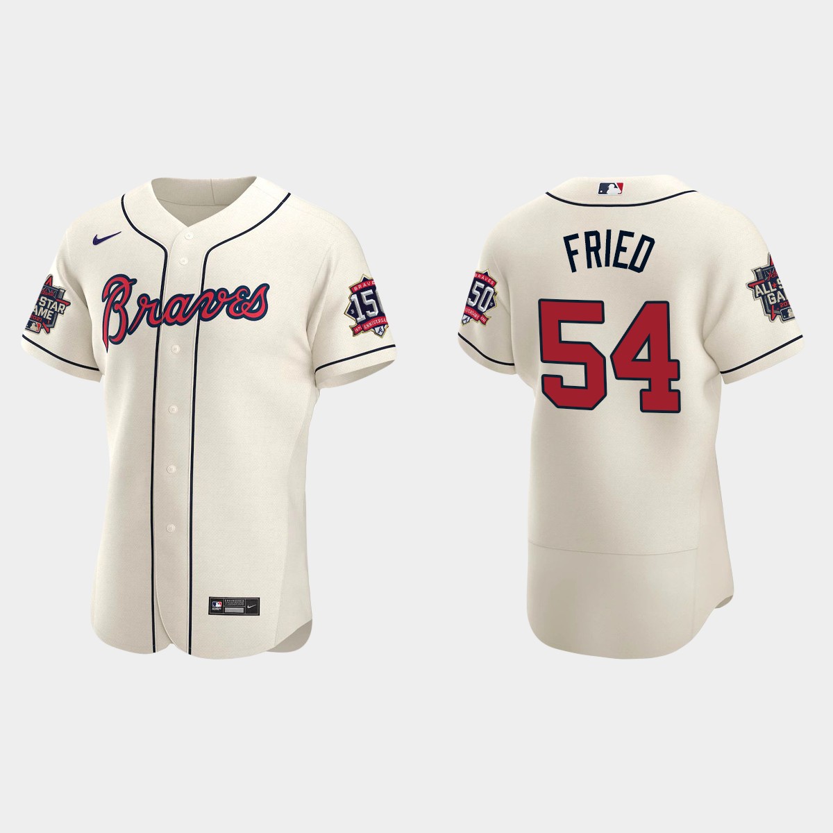 Max Fried #54 Atlanta Braves Alternate 2021 MLB All-Star Jersey - Cream