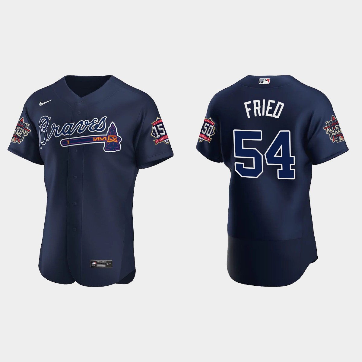 Max Fried #54 Atlanta Braves Alternate 2021 MLB All-Star Jersey - Navy