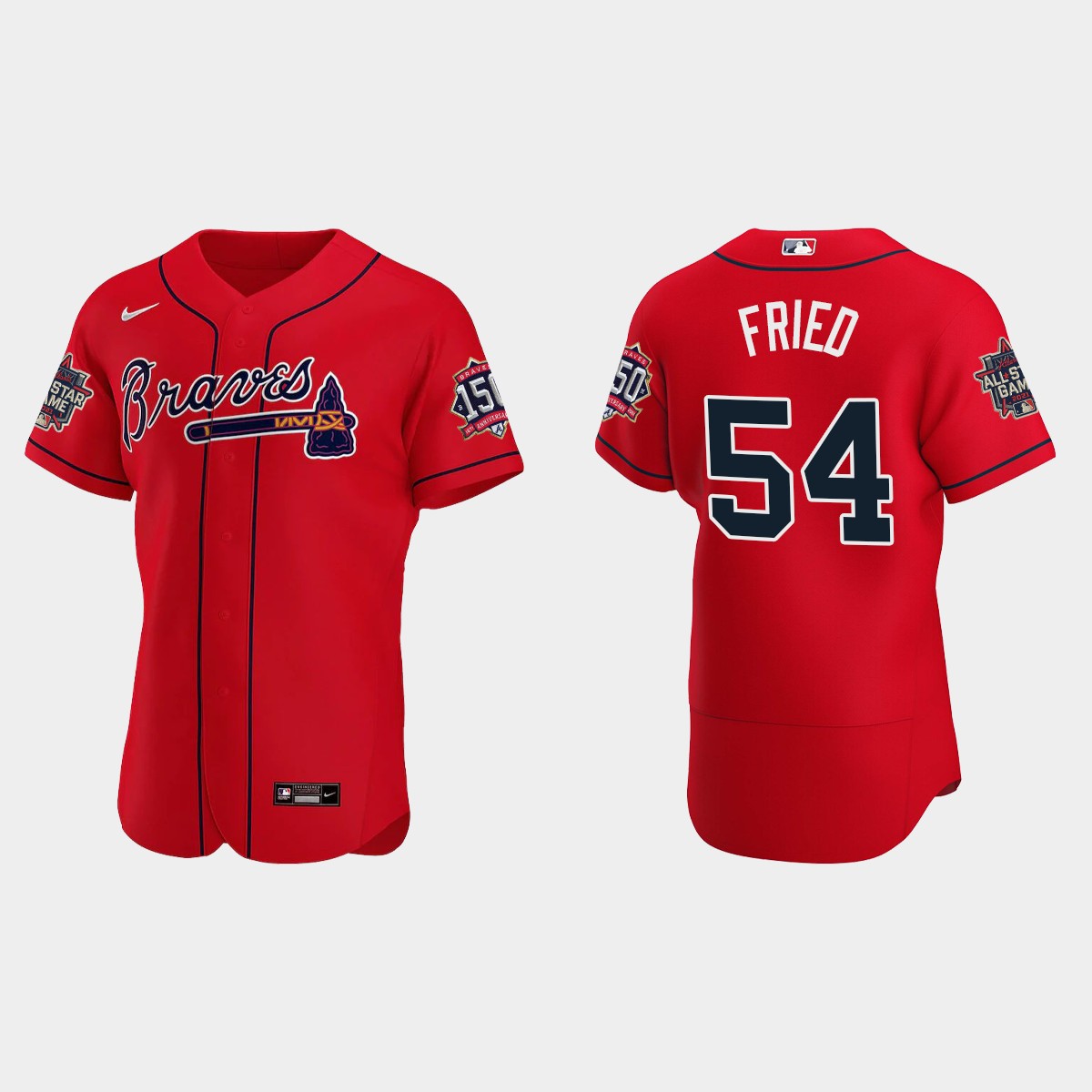 Max Fried #54 Atlanta Braves Alternate 2021 MLB All-Star Jersey - Red