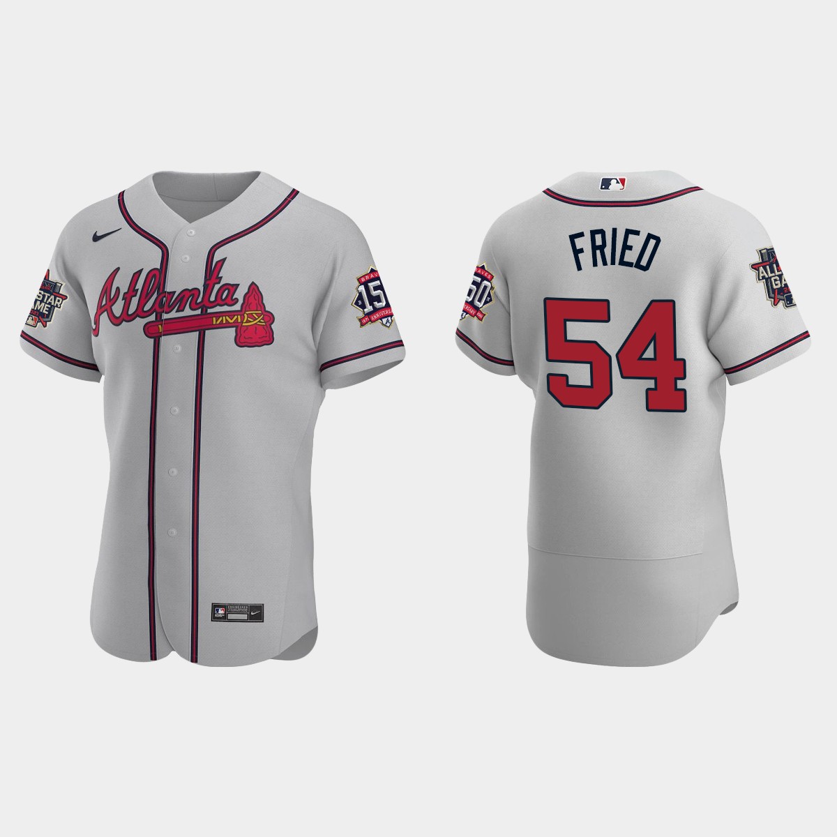 Max Fried #54 Atlanta Braves Road 2021 MLB All-Star Jersey - Gray